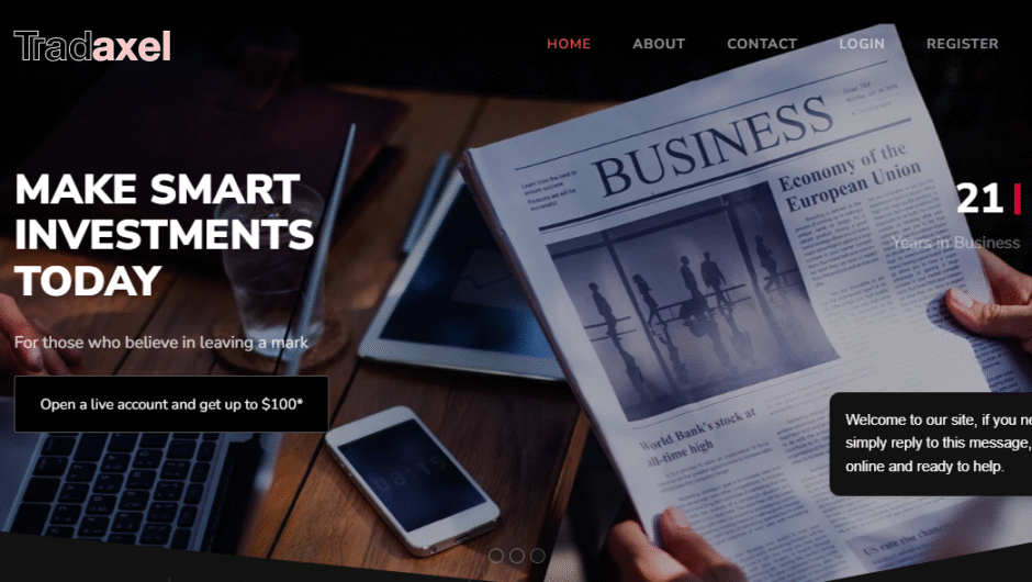 Tradaxel — отзывы, обзор компании и проверка соответствия заявленной информации